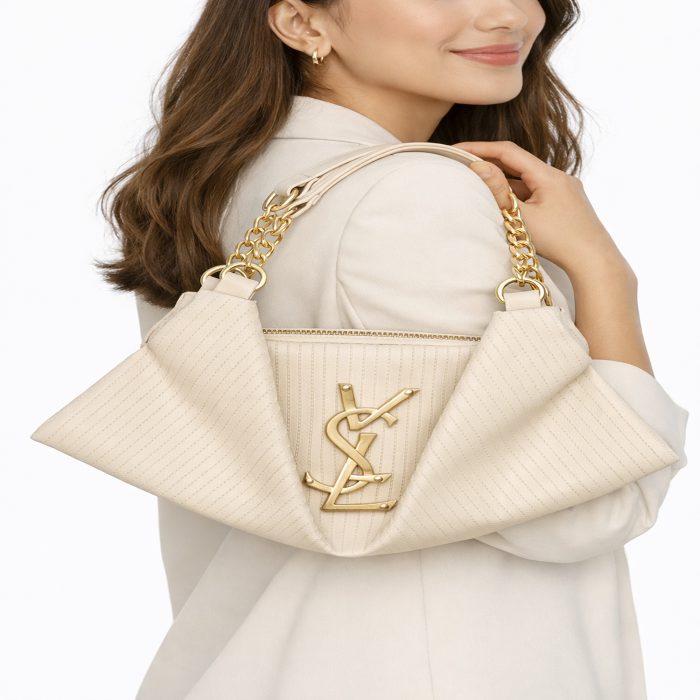 کیف ysl مجلسی دخترانه کرم